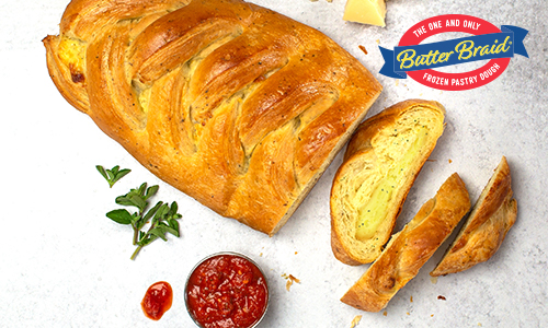 Four Cheese and Herb Butter Braid pastry