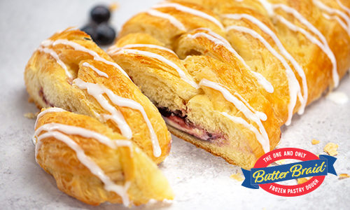 Blueberry Cream Cheese Butter Braid pastry