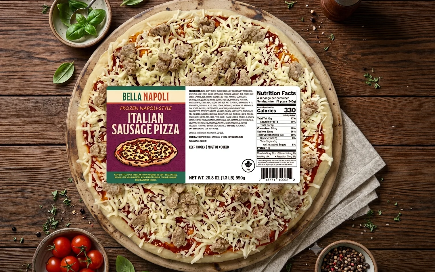 Bella Napoli Italian sausage pizza